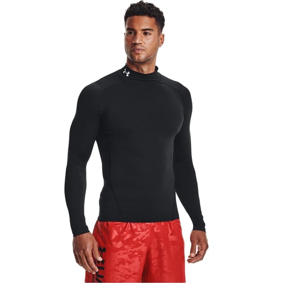 Under Armour - Base Layer Oberteil für Herren, Stehkragen, HeatGear, Raglan langärmelig (Schwarz) - Image 4