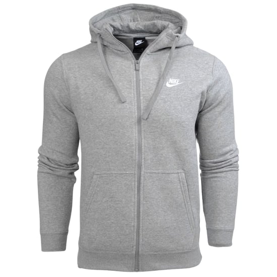 Nike Club Fleece Pullover Mit Durchgehendem Reißverschluss, Grauer Hoodie - Image 1