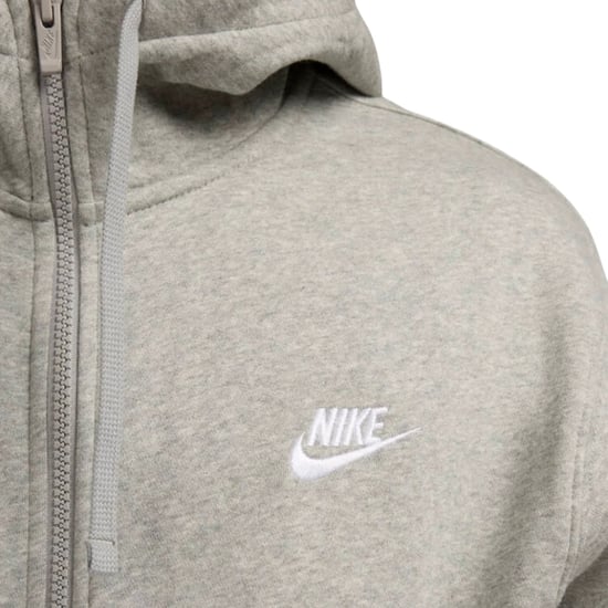 Nike Club Fleece Pullover Mit Durchgehendem Reißverschluss, Grauer Hoodie - Image 4