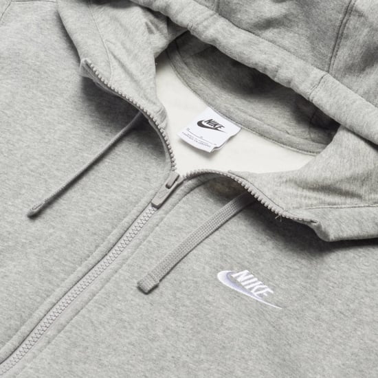 Nike Club Fleece Pullover Mit Durchgehendem Reißverschluss, Grauer Hoodie - Image 5
