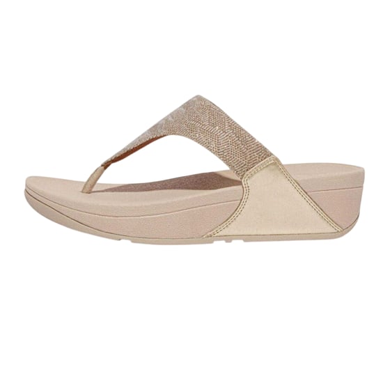 FitFlop - "Lulu" Glitzer Sandalen mit Keilabsatz für Damen, Zehentrenner (Roségold) - Image 2