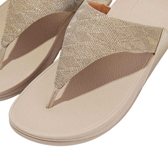 FitFlop - "Lulu" Glitzer Sandalen mit Keilabsatz für Damen, Zehentrenner (Roségold) - Image 5