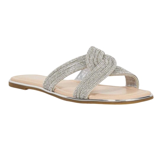 Dune London - "Lo Lavenham" Rutsche für Damen, Flach (Silber) - Image 4