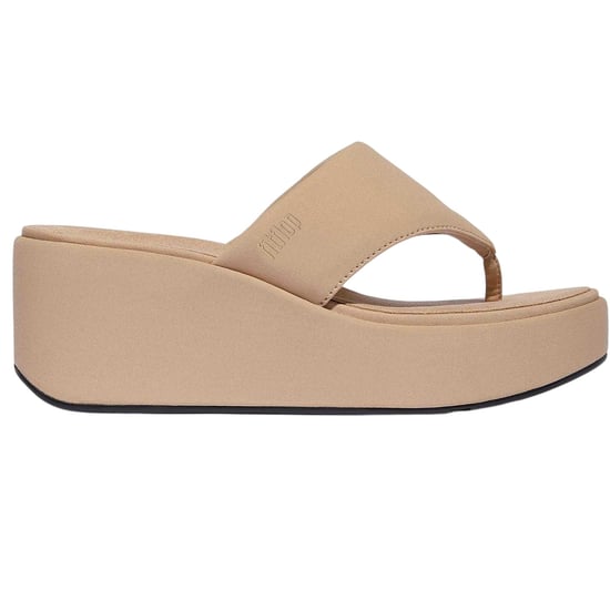 Fit Flop - Sandalen mit Keilabsatz für Damen, Denim (Beige) - Image 2