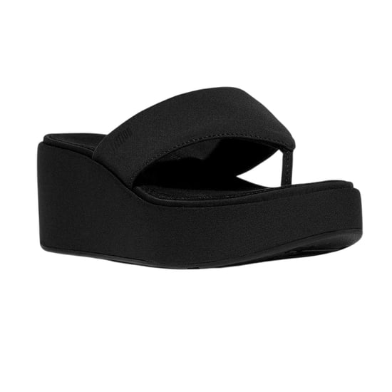 Fit Flop - Sandalen mit Keilabsatz für Damen, Denim (Ganz in Schwarz) - Image 4