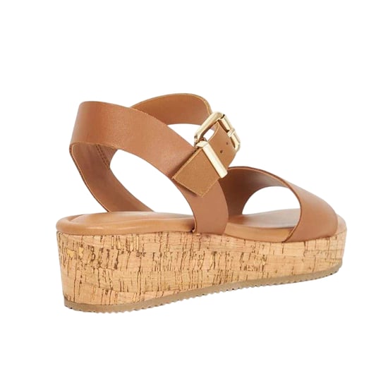 Dune London - Sandalen für Damen, Leder, Plattform-Absatz (Hellbraun) - Image 2