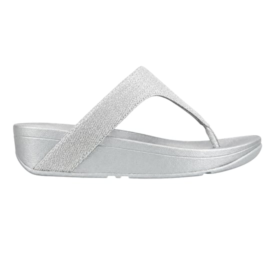 FitFlop - "Lottie Glitzy" Sandalen für Damen, Zehensteg Riemen (Silber) - Image 1