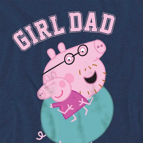 Peppa Pig - "Girl Dad" T-Shirt für Herren/Damen Unisex, meliert (Marineblau Meliert) - Image 4
