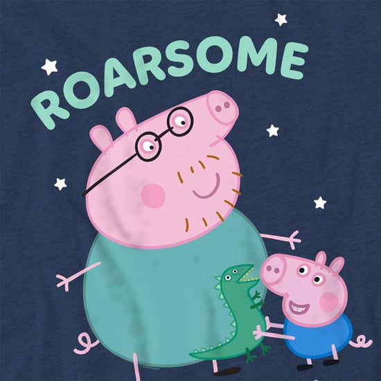Peppa Pig - "Roarsome" T-Shirt für Herren/Damen Unisex (Marineblau Meliert) - Image 4