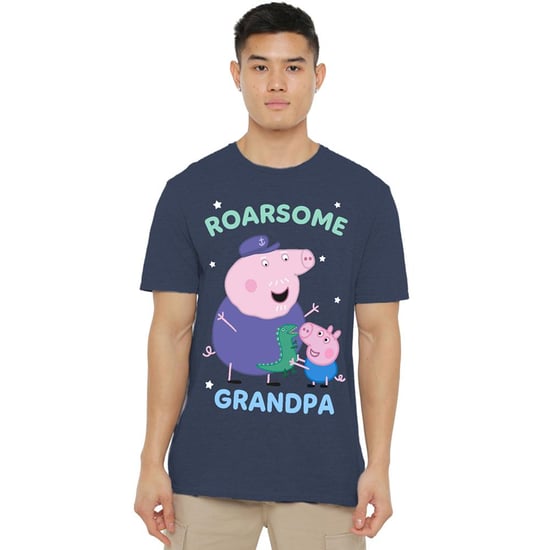 Peppa Pig - "Roarsome" T-Shirt für Herren/Damen Unisex (Marineblau Meliert) - Image 1