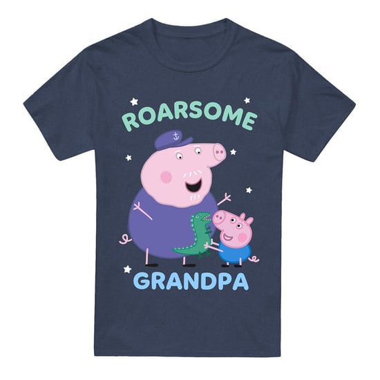 Peppa Pig - "Roarsome" T-Shirt für Herren/Damen Unisex (Marineblau Meliert) - Image 2