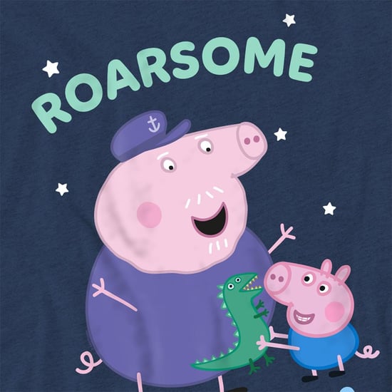 Peppa Pig - "Roarsome" T-Shirt für Herren/Damen Unisex (Marineblau Meliert) - Image 4