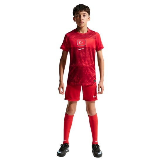 Nike - "Turkey 2026" Fußballtrikot für Kinder (Rot/Weiß) - Image 1