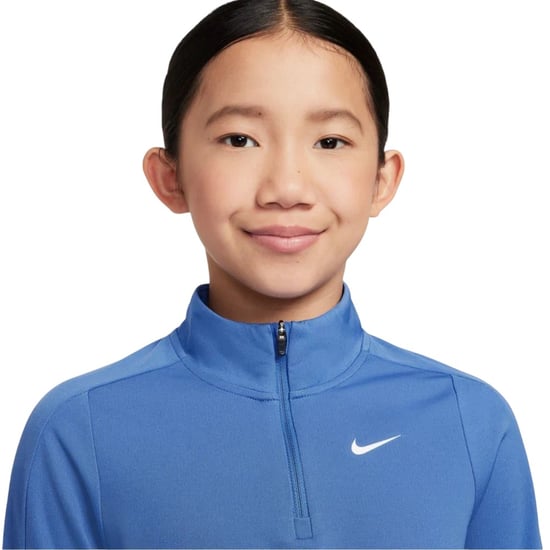 Nike - Oberteil für Mädchen, mit halbem Reißverschluss, Dri-FIT, Langärmlig (Blau) - Image 3