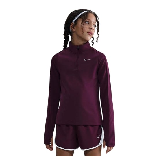 Nike - Oberteil für Mädchen, mit halbem Reißverschluss, Dri-FIT, Langärmlig (Bordeaux) - Image 2