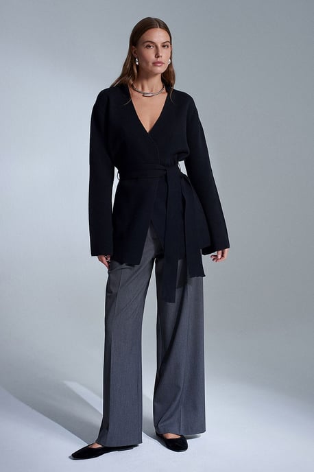Damen-Polyacryl-Wollmischung Strickjacke - Image 1