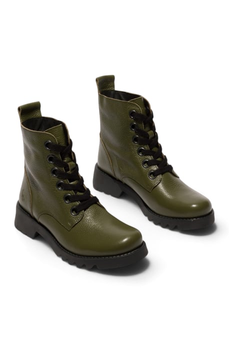 Fly London Damen Schnür-Stiefeletten aus Leder mit Absatz in Militärgrün - RAMY488 - Image 2