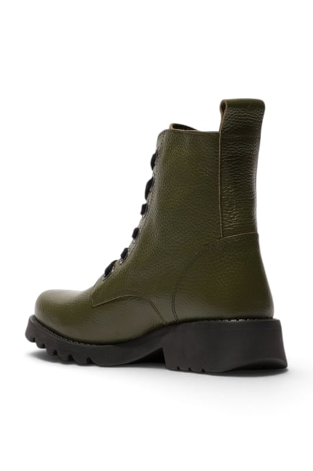 Fly London Damen Schnür-Stiefeletten aus Leder mit Absatz in Militärgrün - RAMY488 - Image 4