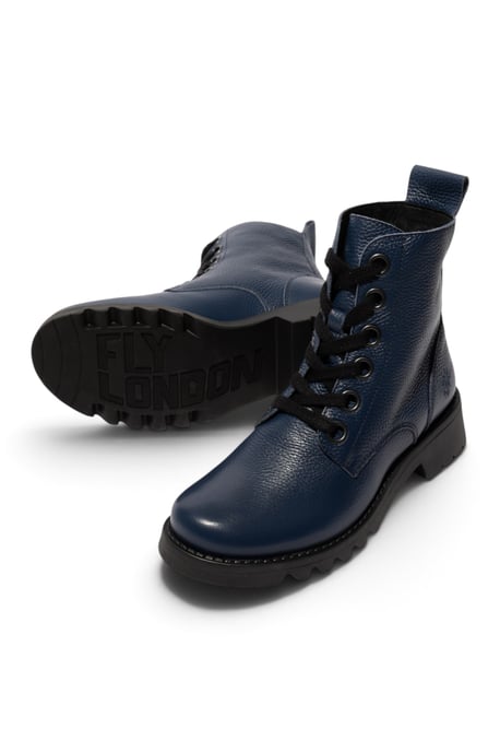 Fly London Damen Schnür-Stiefeletten aus Leder mit Absatz in Marineblau - RAMY488 - Image 5