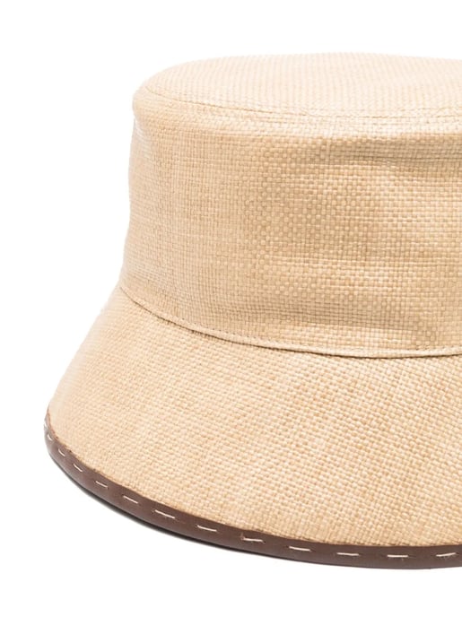 Rafia Effect Logo Bucket Hat - Image 2