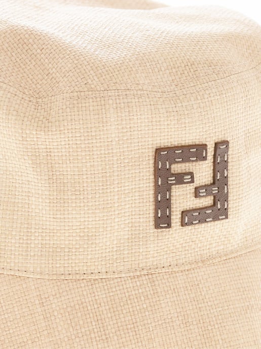 Rafia Effect Logo Bucket Hat - Image 3