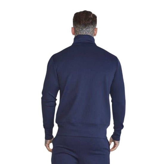 SikSilk - Trainingsjacke für Herren, Weiter Stehkragen, Schmal (Marine) - Image 3