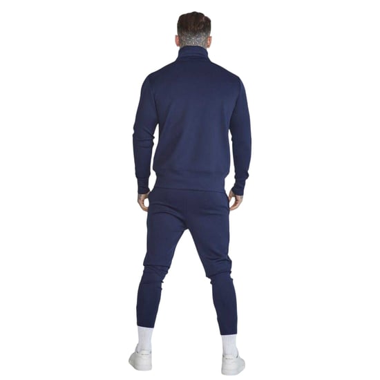 SikSilk - Trainingsjacke für Herren, Weiter Stehkragen, Schmal (Marine) - Image 5