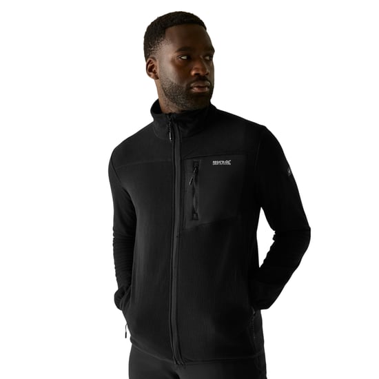 Regatta - "Eadle" Fleece für Herren, Durchgehender Reißverschluss (Schwarz) - Image 1