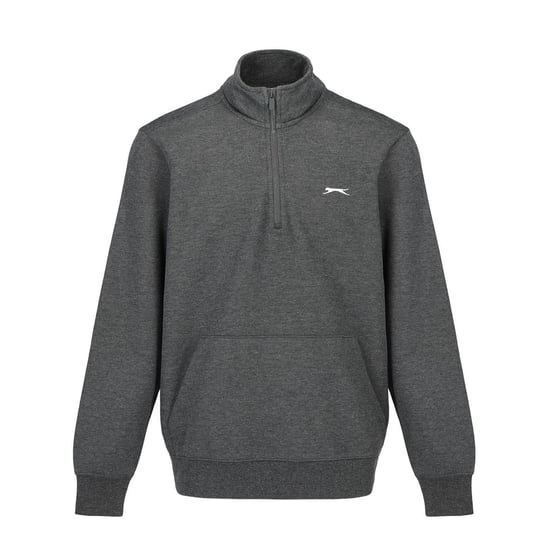 Slazenger - Fleece für Herren, mit kurzem Reißverschluss (Holzkohle-Mergel) - Image 1