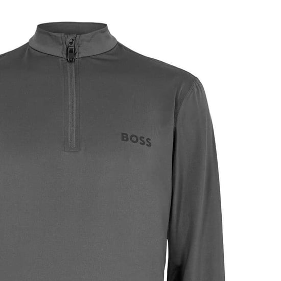 Boss - Oberteil für Herren, mit kurzem Reißverschluss, Hochleistungsmaterial, Langärmlig (Grau) - Image 3