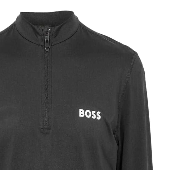 Boss - Oberteil für Herren, mit kurzem Reißverschluss, Hochleistungsmaterial, Langärmlig (Schwarz) - Image 3