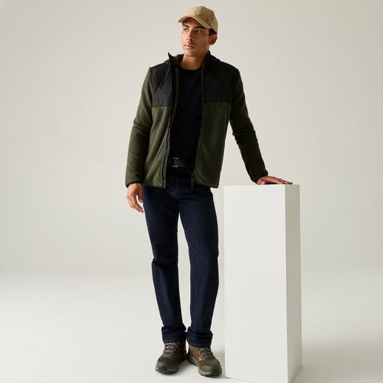Regatta - "Frankie" Hybridjacke für Herren, Fleece, Teddyfleece (Dunkel-Khaki/Schwarz) - Image 1