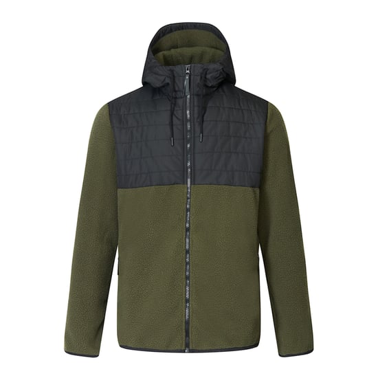 Regatta - "Frankie" Hybridjacke für Herren, Fleece, Teddyfleece (Dunkel-Khaki/Schwarz) - Image 2