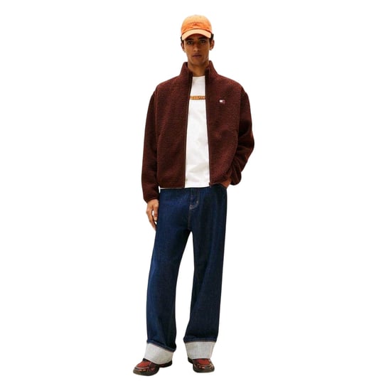 Tommy Jeans - Fleecejacke für Herren, Teddy-Stoff, Regulär (Braun) - Image 1
