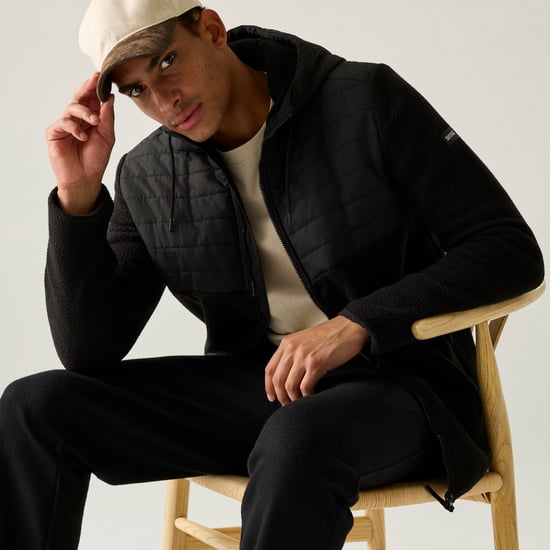 Regatta - "Frankie" Hybridjacke für Herren, Fleece, Teddyfleece (Schwarz) - Image 5