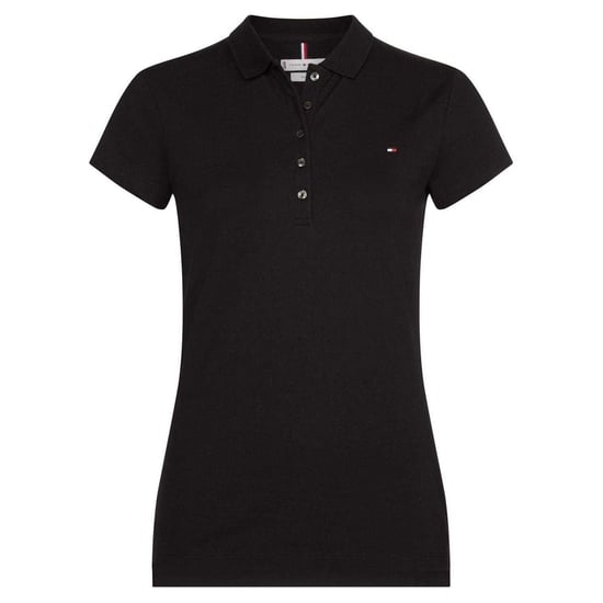 Tommy Hilfiger - "Heritage" Poloshirt für Damen, Schmal, kurzärmlig (Schwarz) - Image 2