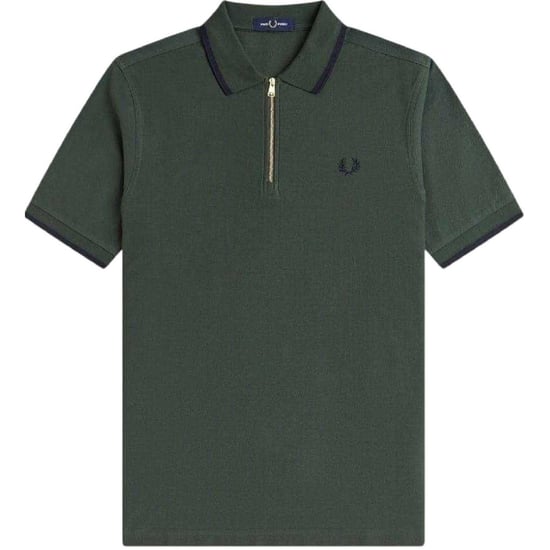Fred Perry - Poloshirt für Herren, Reißverschluss (Hofgrün) - Image 2