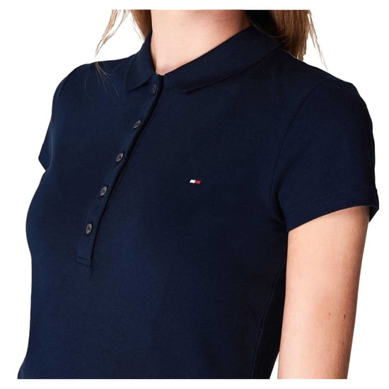 Tommy Hilfiger - "Heritage" Poloshirt für Damen, Schmal, kurzärmlig (Mitternachtsblau) - Image 4