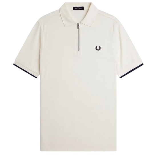 Fred Perry - Poloshirt für Herren, Reißverschluss (Ecru/Schwarz) - Image 2