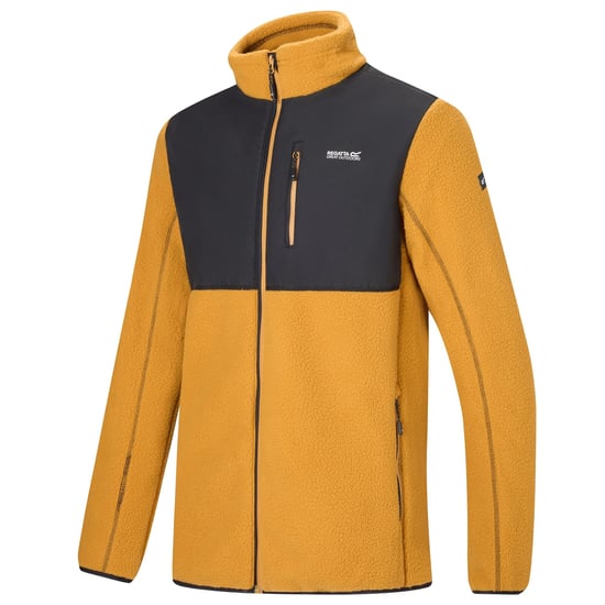 Regatta - "Morran" Fleecejacke für Herren, Durchgehender Reißverschluss, Wasserbeständig (Holzbraun/Schwarz) - Image 4