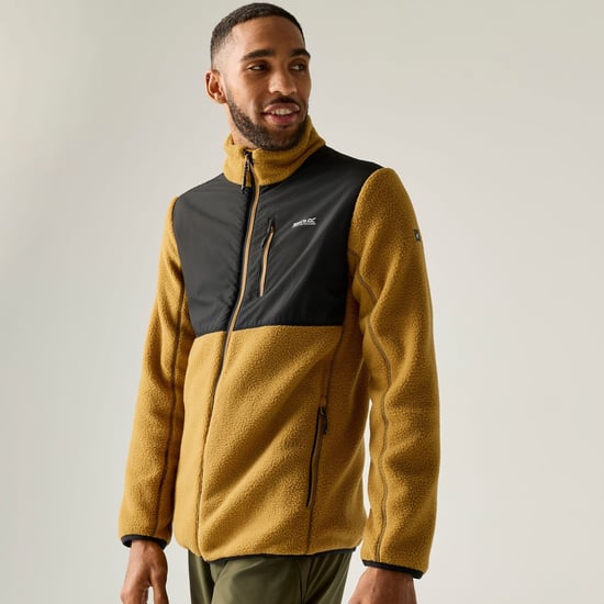 Regatta - "Morran" Fleecejacke für Herren, Durchgehender Reißverschluss, Wasserbeständig (Holzbraun/Schwarz) - Image 5
