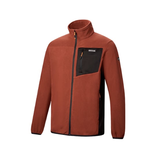 Regatta - "Eadle" Fleece für Herren, Durchgehender Reißverschluss (Gebrannte Henna/Schwarz) - Image 4