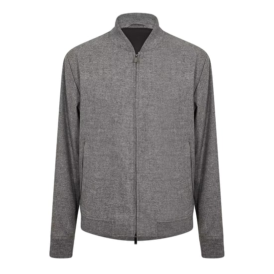 Boss - Bomberjacke für Herren, Gerippter Ärmelaufschlag, Regulär (Silber) - Image 1