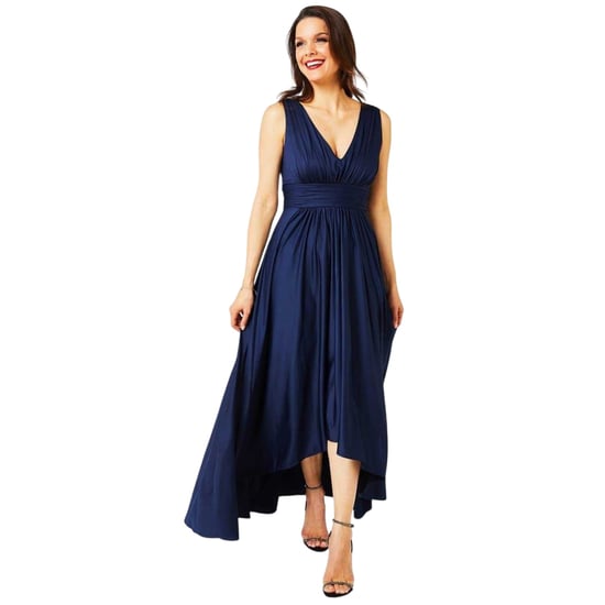 Biba - Maxikleid für Damen, Asymmetrischer Saum (Marine) - Image 2