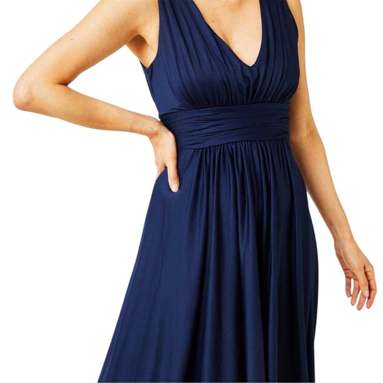 Biba - Maxikleid für Damen, Asymmetrischer Saum (Marine) - Image 4