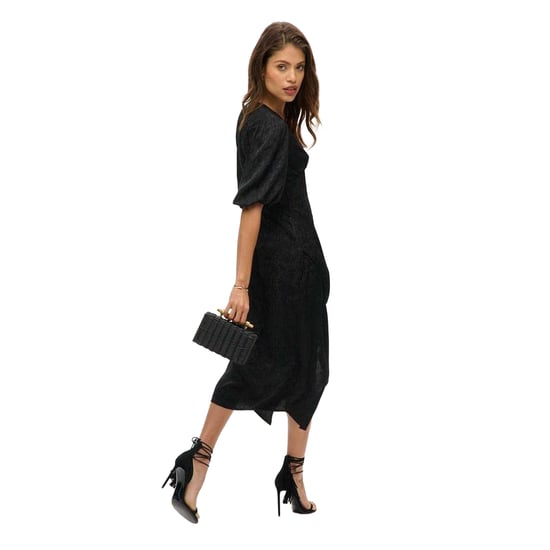 Superdry - Wickelkleid für Damen, V-Ausschnitt, kurzärmlig (Schwarz) - Image 2