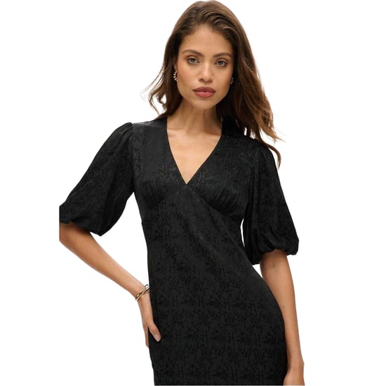 Superdry - Wickelkleid für Damen, V-Ausschnitt, kurzärmlig (Schwarz) - Image 3