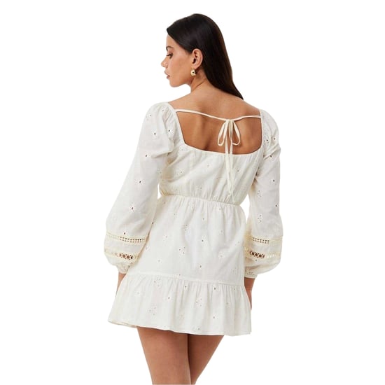 Jack Wills - Minikleid für Damen, Lochstickerei, Langärmlig (Altweiß) - Image 3