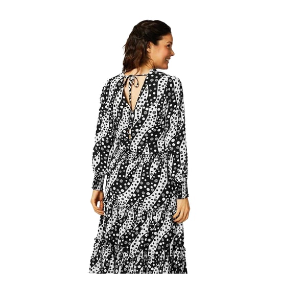 Biba - Midikleid für Damen, Eingehaltene Taille (Schwarz/Weiß) - Image 2