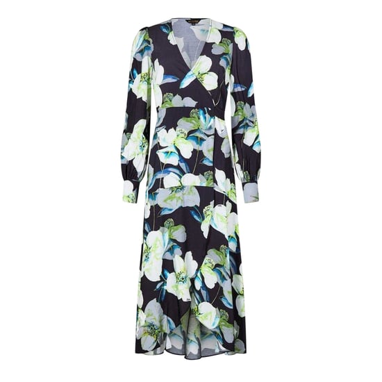 Biba - Wickelkleid für Damen, Langärmlig (Dunkelblau) - Image 2